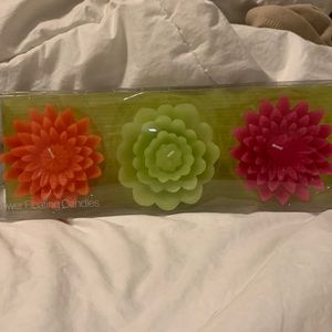 Crate & Barrel flower floating candles
